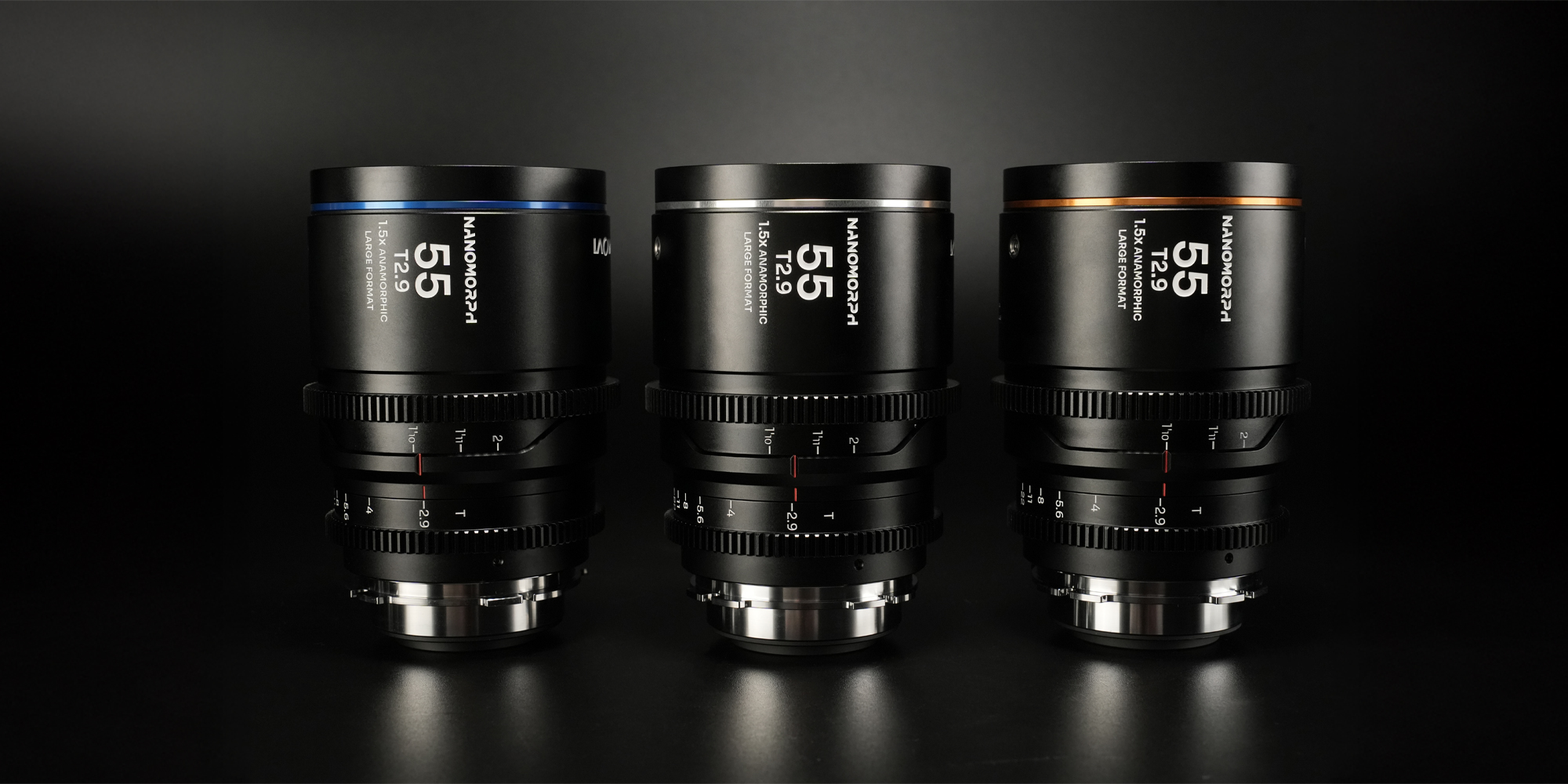 Obiektyw Laowa Nanomorph 55 mm T2,9 1,5x LF do Arri PL / Canon EF w 3 różnych wariantach koloru flary